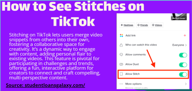 An infographic on How to See Stitches on TikTok